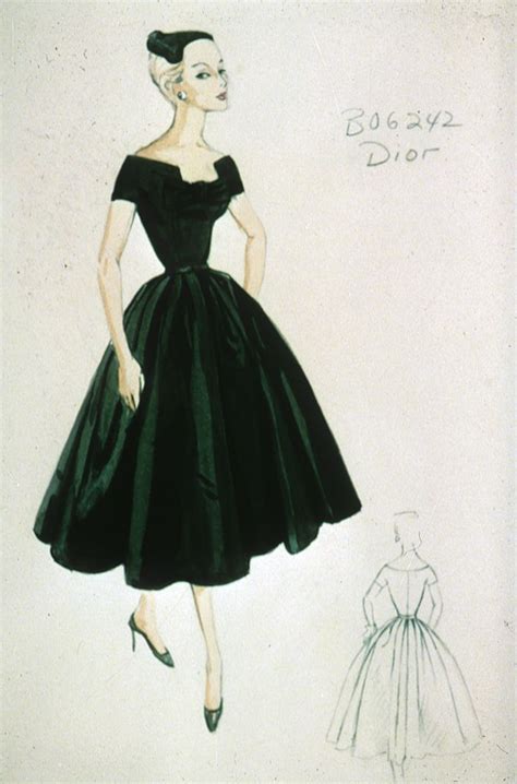 christian dior fall 1954|Christian Dior fashion sketches.